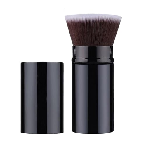 Pincel para base de maquillaje retráctil, multifuncional y portátil – Pincel mezclador facial extensible, para bronceador, crema, líquido, difuminado, etapa, ideal para niñas y mujeres