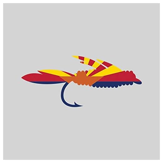 Arizona Fly Fishing Sticker Vinyl Decal Sticker AZ Fish Lure Tackle Flies Made in USA