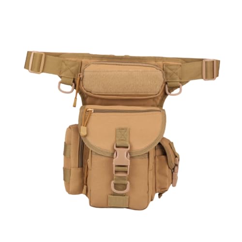 Paquet de jambe étanche en oxford marron clair avec ceinture ajustable multifonction