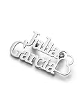 JSDDE Personalised Name Brooch Stainless Steel Custom Pin Brooches for Collar Hat Gifts for Women Men Silver