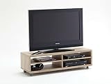 Yiibcio TV-Ständer Schrank Unterhaltungszentrum Fernsehschrank Holz Lowboard 120x35x39 cm Eiche sägerau TV-Board TV-Möbel TV-Schrank XL Konsolenschrank für Wohnzimmer Schlafzimmer