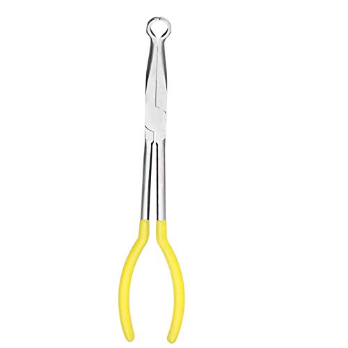 Image of 11 Inch circle plier Hose /Cable and Flate Nose. Designed for Mechanics, Technicians, and Contractors Work with Delicate or Difficult-to-Reach Pieces Milled-Jaws Steel inch round pliers