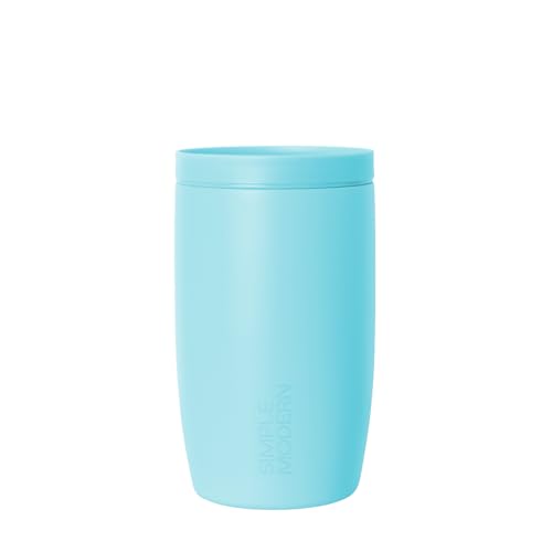 Image of Simple Modern Travel Coffee Mug Tumbler with 360 Lid | Ceramic-Lined Insulated Stainless Steel Cold Brew Iced Coffee Cup | Gifts for Women Men Her Him | Voyager Signature | 12oz | Nantucket Tides