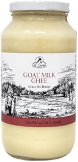 Mt. Capra Goat Milk Ghee | Grass-Fed Clarified Butter High in MCT Oil Perfect for Bulletproof Coffee, Keto, Paleo, and Whole 30 Diets | Pasture Raised and Unsalted | 142 Servings - 24 fl oz
