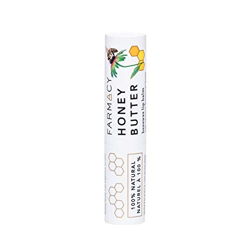 Farmacy Honey Butter Beeswax Lip Balm - Natural Lip Moisturizer Chapstick for Dry Cracked Lips (3.4 Grams)