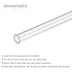 DMiotech 4 Stück 4mm x 8mm (5/32 Zoll x 5/16 Zoll) klare Acrylrohre starre Kunststoffrohre 10 für Aquarium-Wasserleitung, Wasserkühlsystem, Rohrinstallation