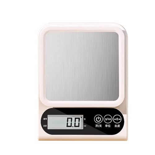 食品用デジタルスケール - ステンレススチールキッチンフードスケール - 充電式デジタルスケール、LCDディスプレイ、風袋機能、グラムとオンス単位の重量