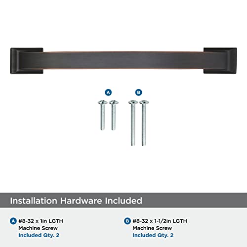 Image of Amerock | Cabinet Pull | Oil Rubbed Bronze | 6-5 /16 inch (160 mm) Center to Center | Candler | 1 Pack | Drawer Pull | Drawer Handle | Cabinet Hardware