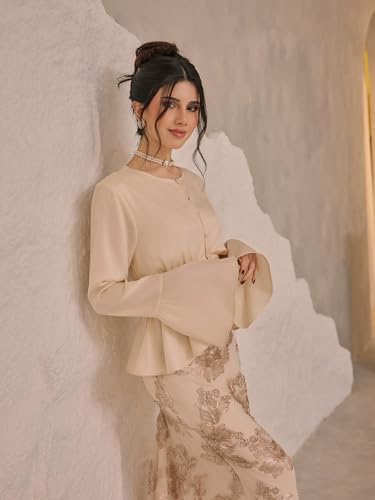 CIDER Maxi Dress Floral Mermaid Bandeau Middle Waist Jacquard Wedding Guest Formal Dress Evening Party3