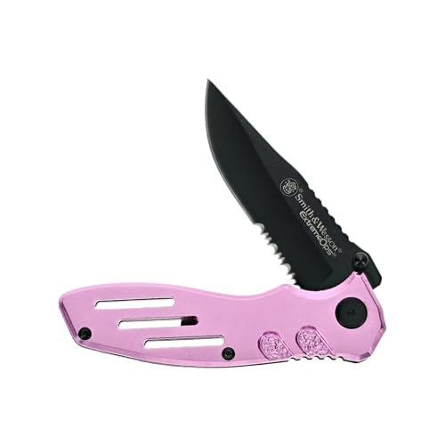 smith amp wesson extreme ops clip point with pocket clip aluminum handle 3134 blade stainless steel for tactical survival and everyday carry