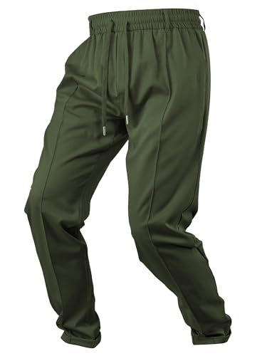 Nonmaze Airflexion Pants,Pull on Ice Silk Comfort Everyday Stretch Smart Casual Pants,Silky-Soft Breathable for Men Over 503