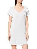 Iris & Lilly Damen Kurzärmeliges Nachthemd aus Jersey, Grau Meliert, 40