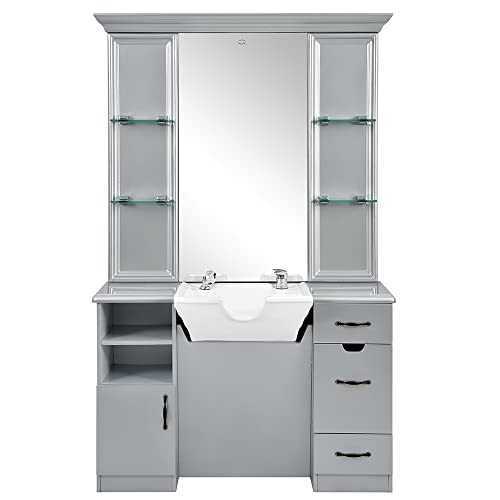 Dir Barber Station Barbershop Styling Station with Sink TAYLOR