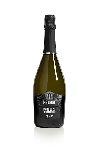 Magrine | Prosecco DOC Extra Brut 'Il Gusto più Raffinato e Moderno' Vino Spumante Italiano Metodo Martinotti Prosecco DOC di Treviso con Uve 100% Glera 1 Bottiglia da 750 mL