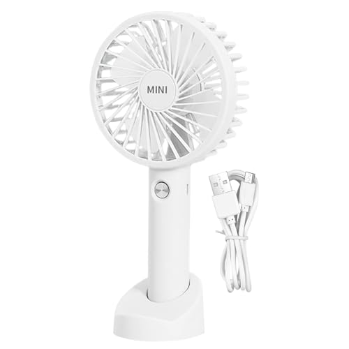 Shenrongtong Ventilateur portable, petit ventilateur personnel avec base, ventilateurs à main avec batterie rechargeable, ventilateurs de bureau d'été pour chambre à domicile