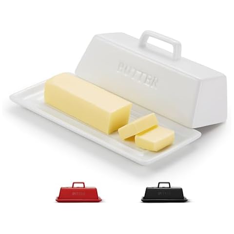 Kook Ceramic Butter Dish with Lid Cover