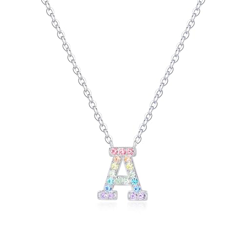 Women Girls Initial Letter Necklaces,Initial Baseball Number Birthstone Necklace Jewelry Gifts for Women