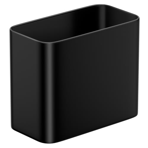 Image of Cesun Small Bathroom Trash Can, 2.8 Gallons, Under Sink Wastebasket, Black