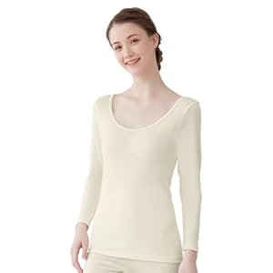 ［グンゼ］ theGUNZE 長袖 あったかインナー ウール100% 日本製 薄手 冬 保温 防寒 レディース CK4746 L アイ..." 