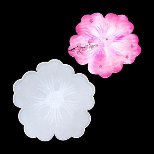 Silicone Craft Molds Cup Pad Molds Flower Shape Cup Mats Silicone Coasters Texture for Hand-Making Flower Crafting - Image 7