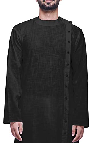 Atasi Round Collar Kurta Shirt Solid Long Sleeve Kurta for Men Casual Wear3