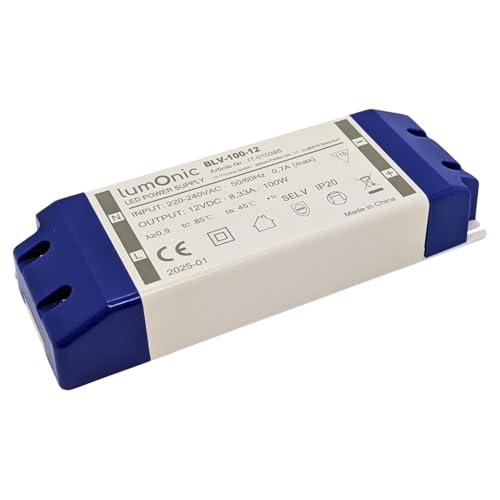 Transformador LED 12V 100W Lumonic BLV-100-12 fuente de alimentacion para tiras y focos domesticos