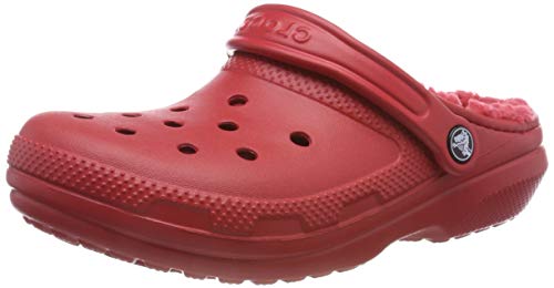 Crocs 男女兼用 クラシック ラインド クロッグ | 暖かくてふわふわのスリッパ US サイズ: 15 Women/13 Men カラー: レッド