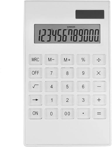 Calculadora pantalla grande 12 dígitos y batería solar con botón cristal para escritorio 1