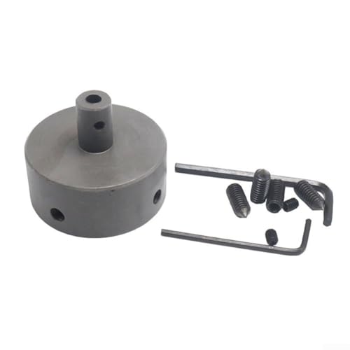 Springwillfly Portabrocas redondo diseñado para integración de mini torno para flujos de trabajo de carpintería, incluyendo torneado de cuentas y formación lineal de madera (8 mm)