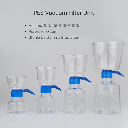 Image of Pack of 1 Diposable Vacuum Filter Units 500mL 0.2μm PES Hydrophilic Membrane