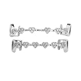 Fashion Silver Diamond Grilz Teeth Daily Street Fashion Rap Accessories for Men and Women