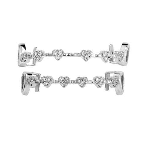 Fashion Silver Diamond Grilz Teeth Daily Street Fashion Rap Accessories for Men and Women