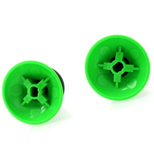 Image of Deal4GO 2-Pack OEM Thumbsticks Concave Analog Replacement for Xbox one Controller Rubber Joysticks (Green & Grey)