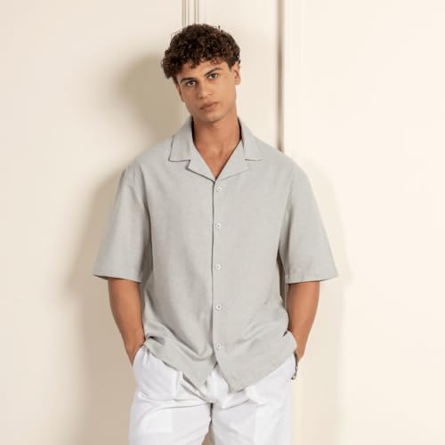 Image of Aatman Men's Half Sleeve | Casual | Box Fit | Cuban Collar Shirt