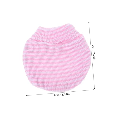 1Pair Newborn No Scratch Mittens Gloves for Winter Thumb Deterrent Secure Fit for Boy Girl Protects Against Self Inflicted Scratches Soft Knit Design2