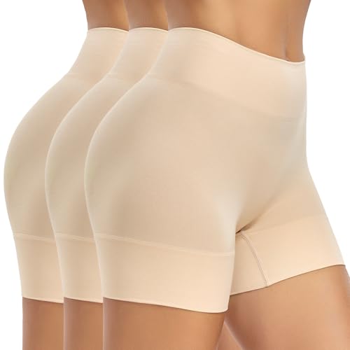 Image of BESTENA 3 Pack Slip Shorts for Under Dress Anti Chafing Shorts Boyshorts Panties for Women