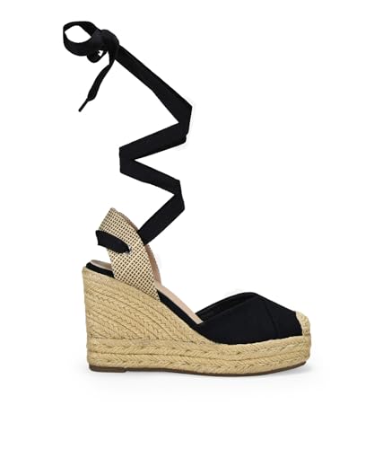 Espadrilles pour femme BOSANOVA en toile avec talon en sparto
