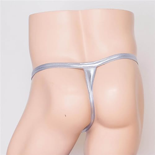 Mens Shiny Metallic Zipper Pouch Bikini Briefs Low Rise Backless Sexy Lingerie Jockstrap Thongs Clubwear3