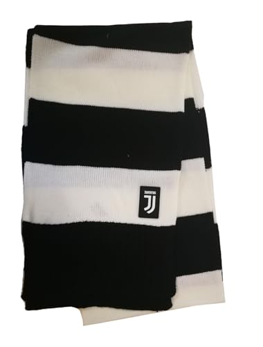Enzo Castellano Juventus Winterschal offizielles Produkt große Streifen weiß schwarz 100% Acryl 25 x 180 cm Modell 131029 Juve B, Schwarz , One size