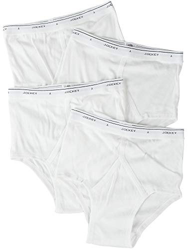 Jockey Mens Classic Bonus Pack Full-Rise Brief (4-Pack + 1 Free) White 36