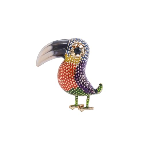 Image of Enamel Bird Brooch for Women Rhinestones Owl /Hummingbird /Eagle /Toucan Lapel Pin Cute Bird Brooches Jewelry Gifts for Mom Wife