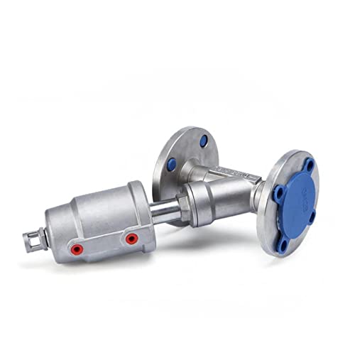 Vanne à siège d'angle pneumatique DN25 inox double effet normalement ouvert - 2