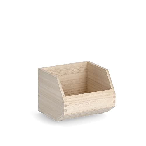 Zeller 15178 - Caja apilable (madera, 20,5 x 18,5 x 16,3 cm)