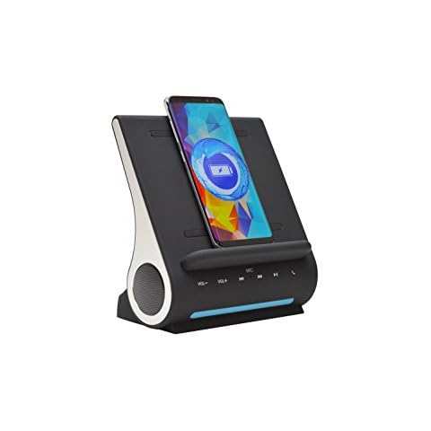 Dockall 2 10W Fast Qi Wireless Charging Sound Hub Bluetooth Speakers Handsfree for iPhone Cover