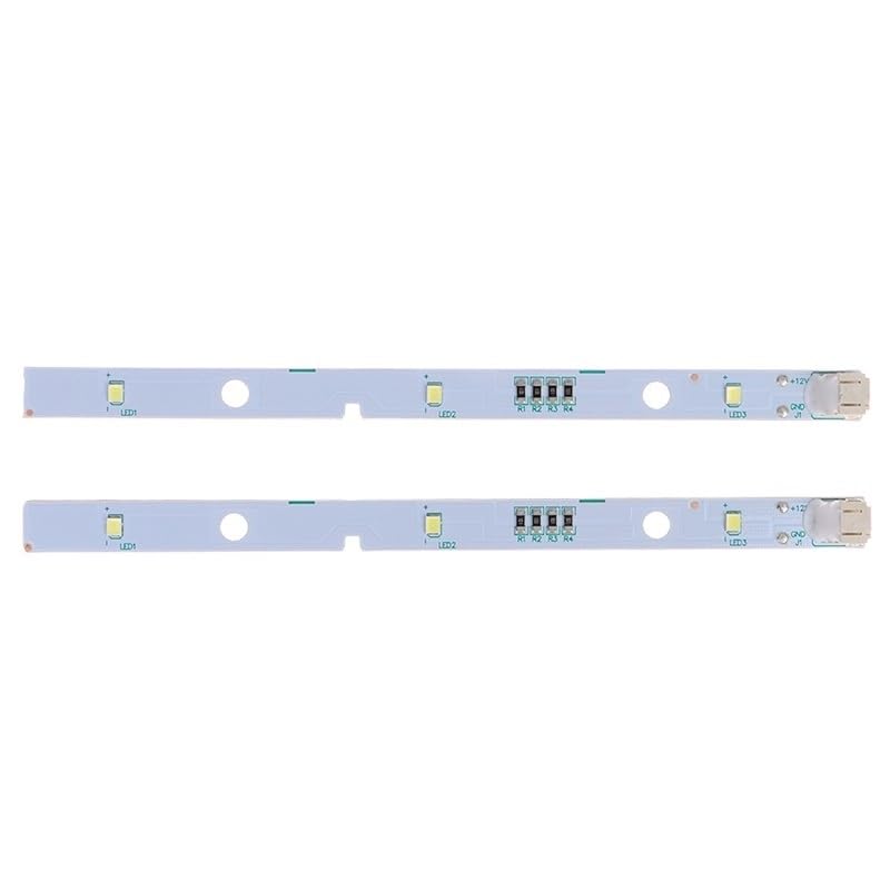 MNUPL 2 tiras LED for congelador, compatibles con refrigeradores RONGSHENG/HISENSE (E349766 MDDZ-162A 1629348, 12 V CC, 2 W).