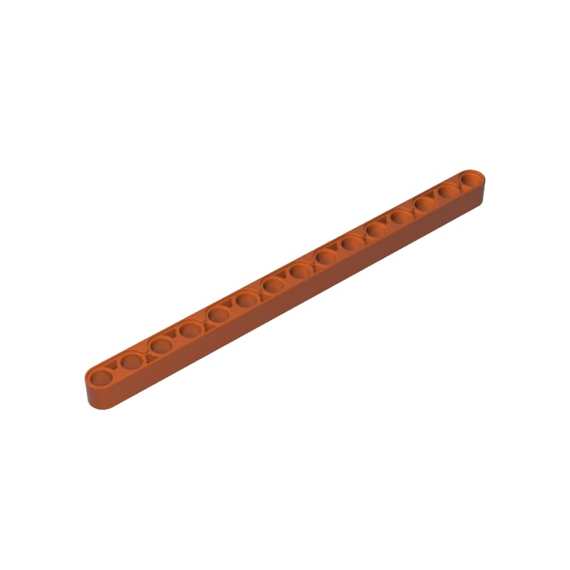 GDS-668 32278 Hole Brick Technic Beam 1x15 Thick, Dark Orange, 10 PCS — image 1