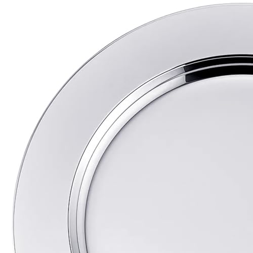 Platos de acero inoxidable para eventos, set de 6, 13" miniatura 5