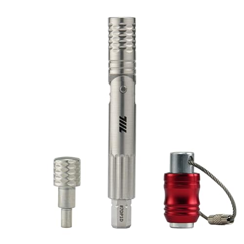 711L Pen Driver TG - 折りたたみ式L字ハンドル 4mm精密ビット & 1/4インチ両頭ビット対応 超小型 EDC ドライバー 7DP1D