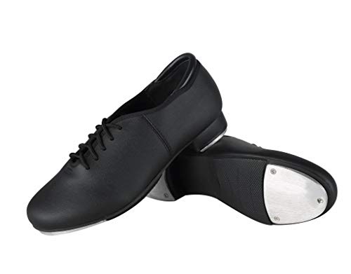 Dynadans Manmade Leather Lace Up Tap Shoe Dance Shoes for Women and Men's Dance Shoes