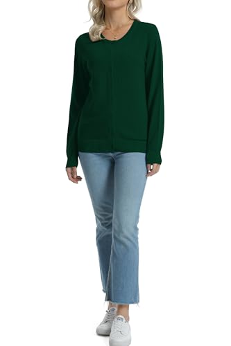 Image of QUALFORT Women's 100% Cotton Lightweight Cardigans Long Sleeve Knitted Button Down Sweater